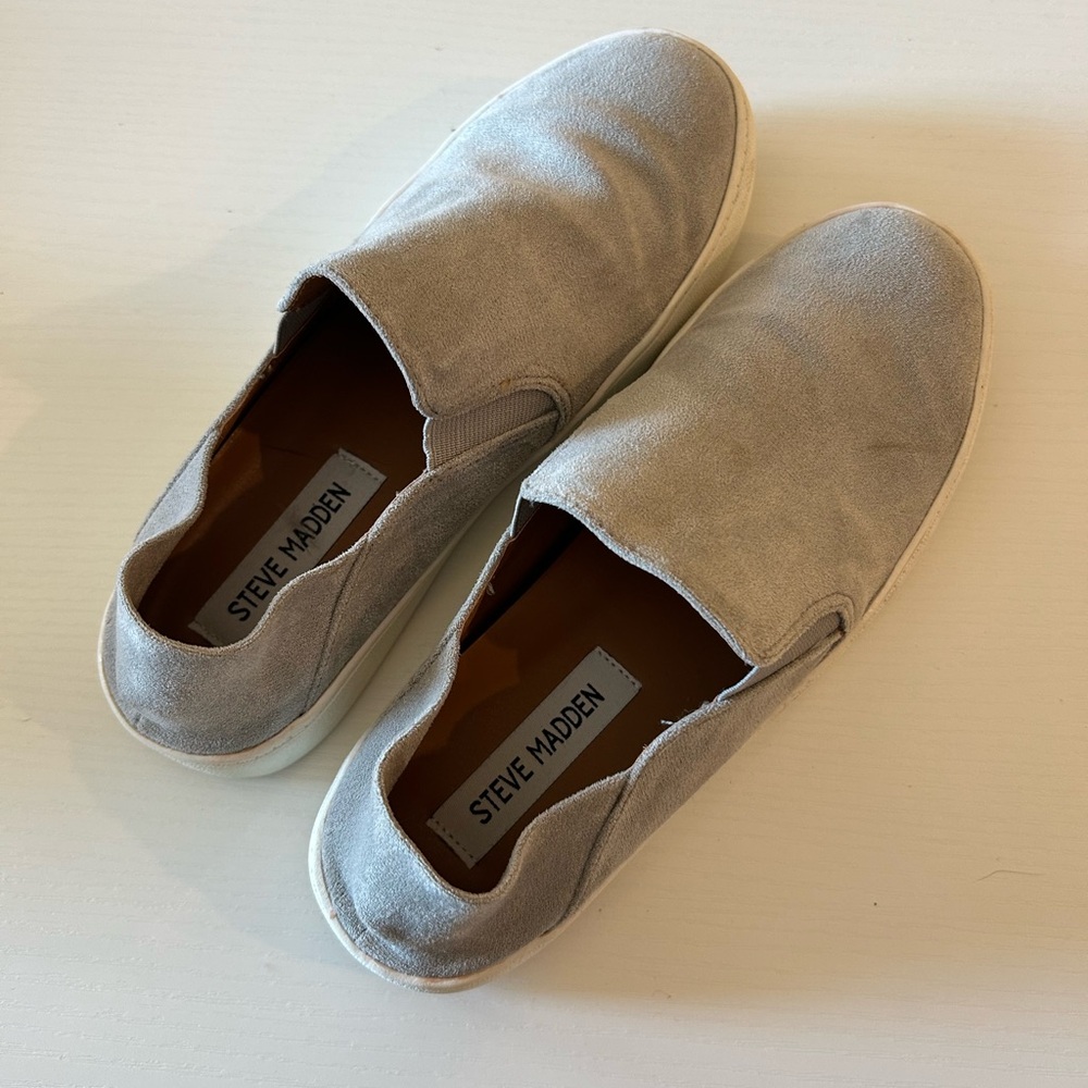 Steve Madden Light Gray Women’s Loafers